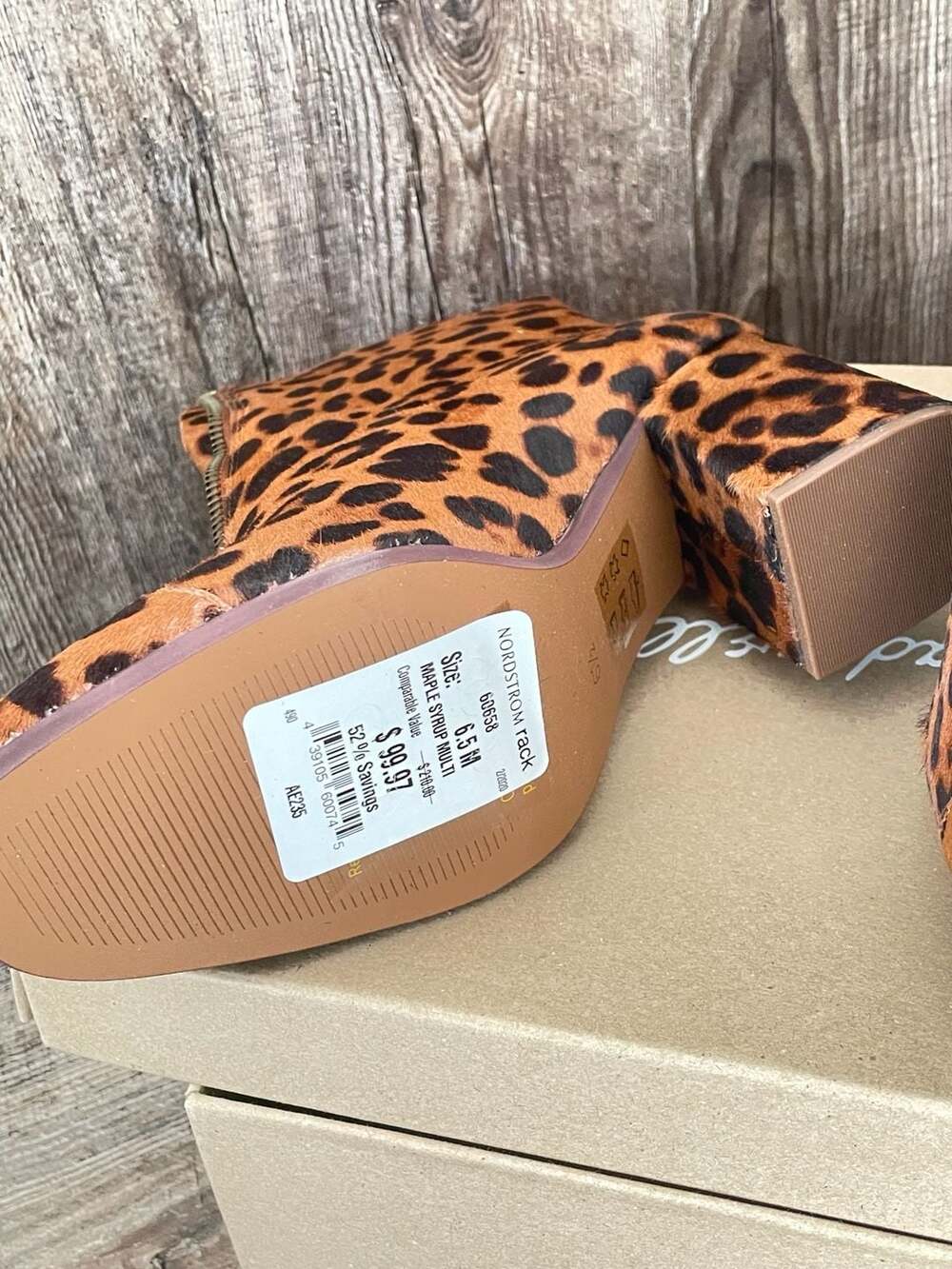 Madewell Front-Zip Boots in Leopard Calf Hair Size 6.5 - Picture 3 of 5
